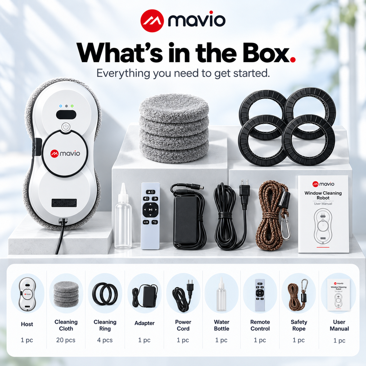 mavio™ Smart Glass Cleaning Robot