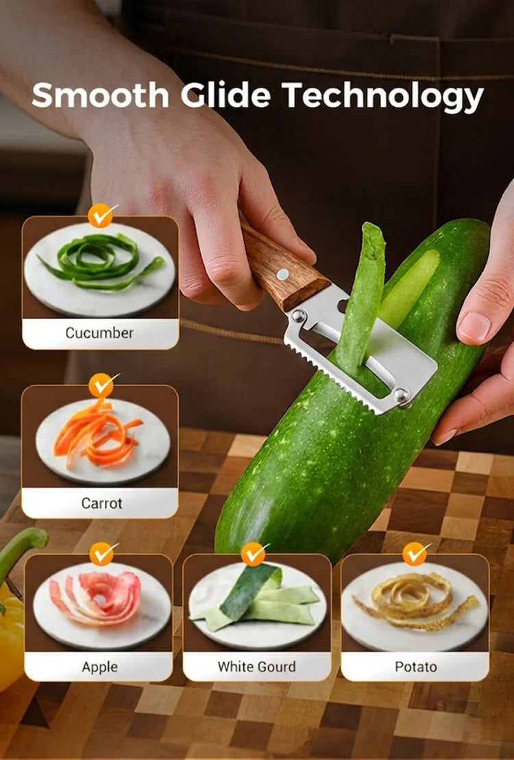WonderChef PRO PEEL™ – 2-in-1 Stainless Steel Peeler & Slicer