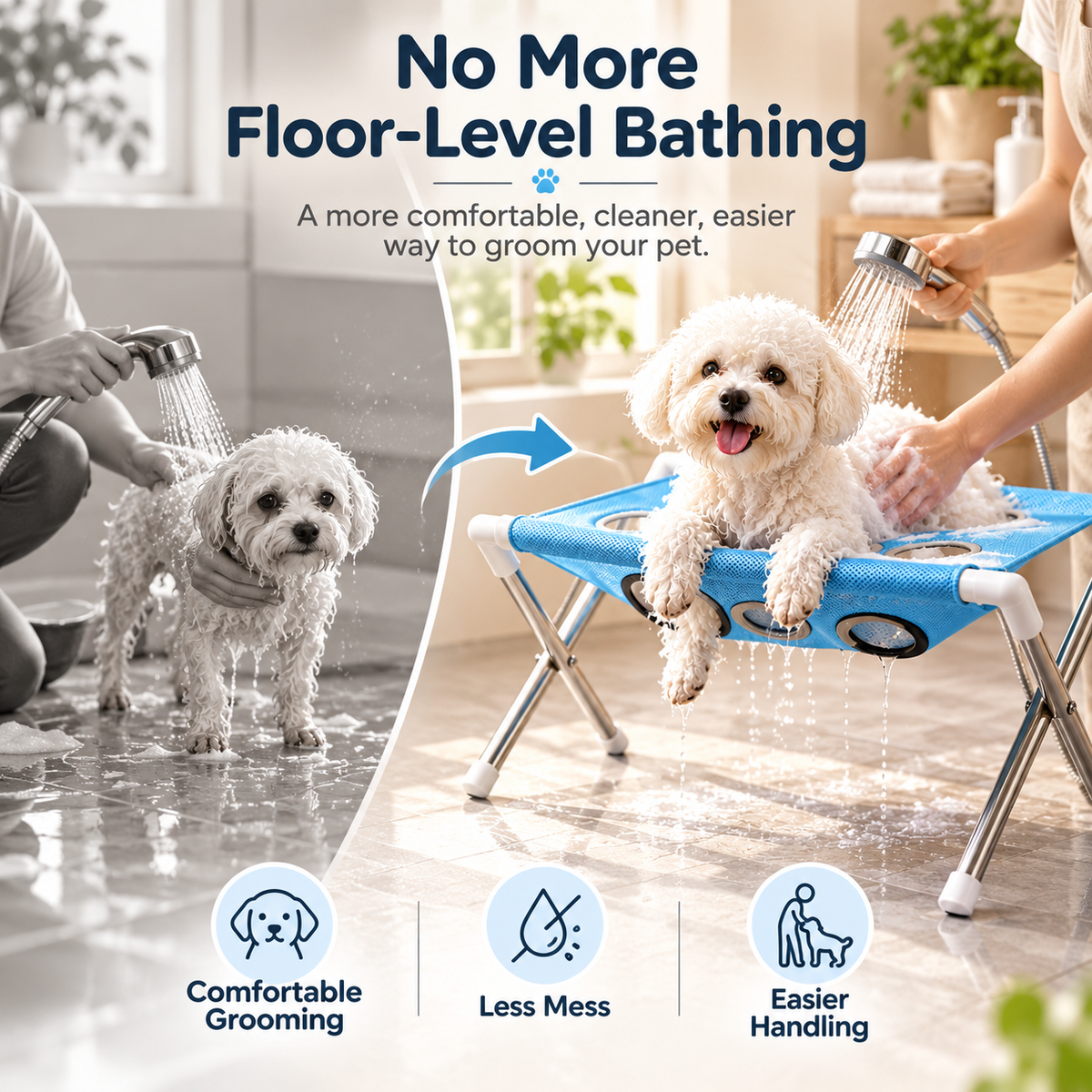 PAWLO™ - Foldable Pet Bathing & Grooming Stand